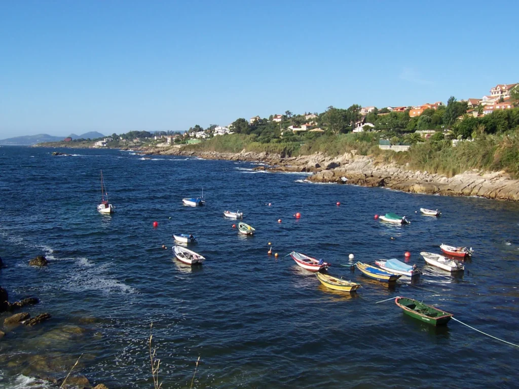 Pequeño puerto de Saiáns, en Vigo