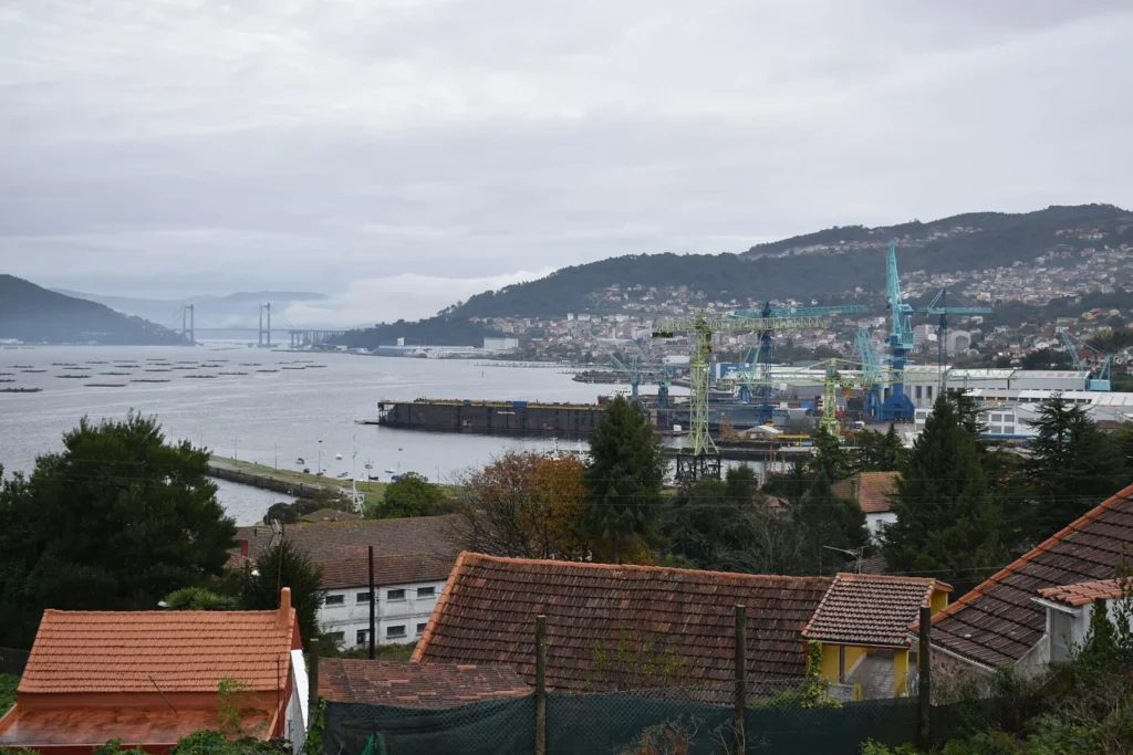 Widok na zatokę Vigo z A Guía